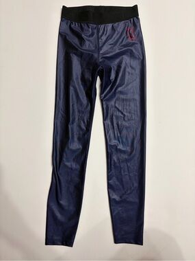 Alala Surf Navy Leggings with Black Waistband and Red Accent Sz S activewear